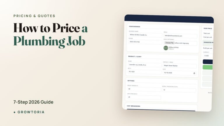 How to Price a Plumbing Job: 7-Step 2026 Guide