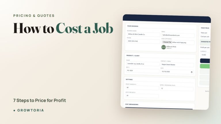 How to Cost a Job: 7 Steps to Price for Profit