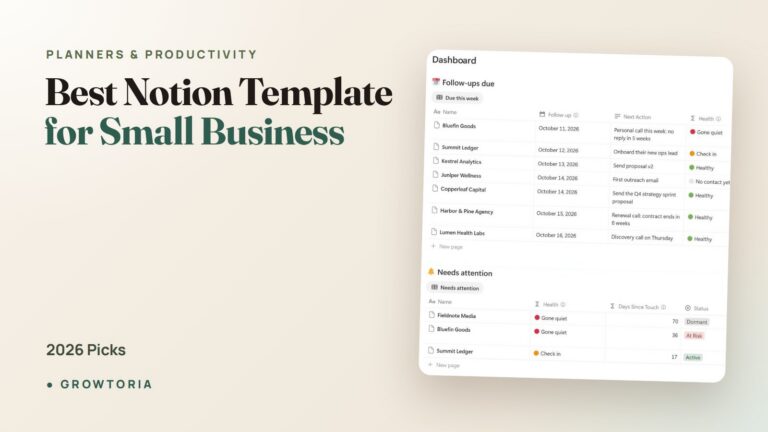 Best Notion Template for Small Business: 2026 Picks