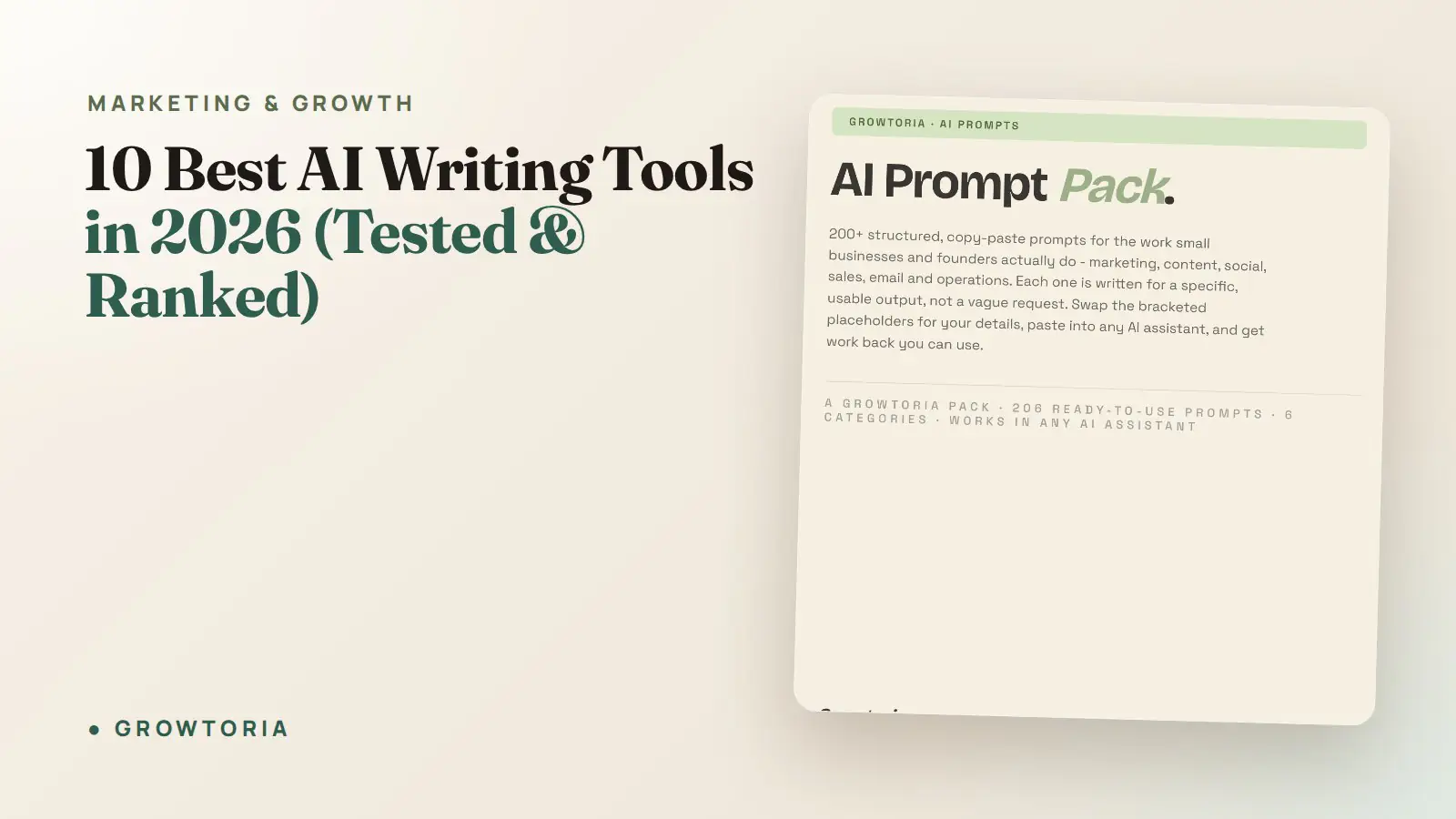 10 Best AI Writing Tools in 2026 (Tested & Ranked)