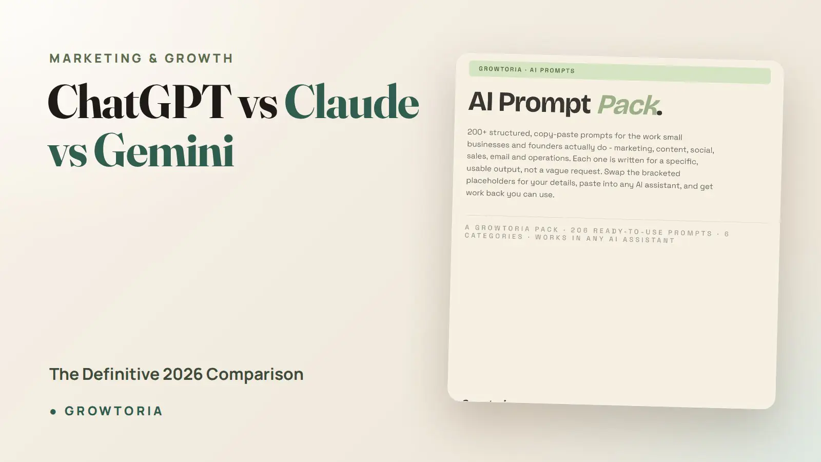 ChatGPT vs Claude vs Gemini: The Definitive 2026 Comparison