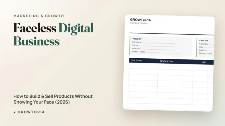 Faceless Digital Business: How to Build & Sell Products Without Showing Your Face (2026)