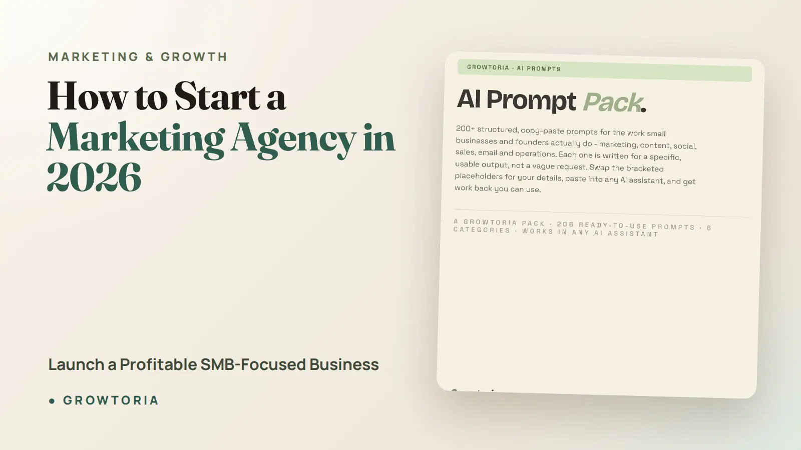 How to Start a Marketing Agency in 2026: Launch a Profitable SMB-Focused Business