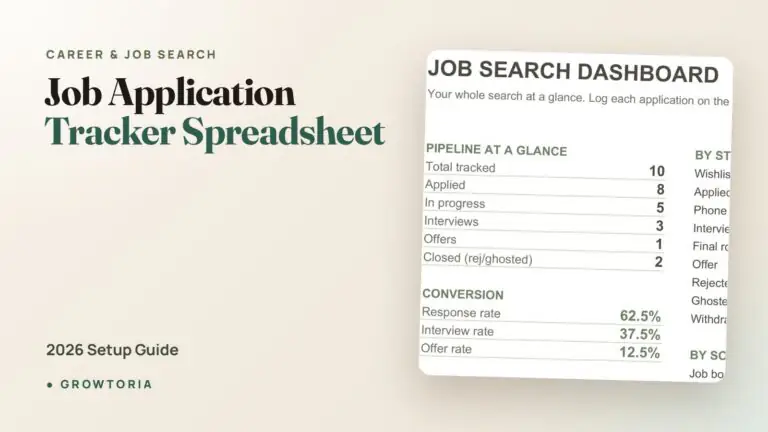 Job Application Tracker Spreadsheet: 2026 Setup Guide