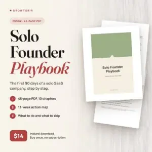 Solo Founder Playbook | 90-Day SaaS Launch Guide (Ebook)