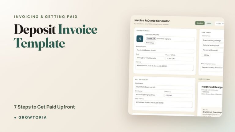 Deposit Invoice Template: 7 Steps to Get Paid Upfront