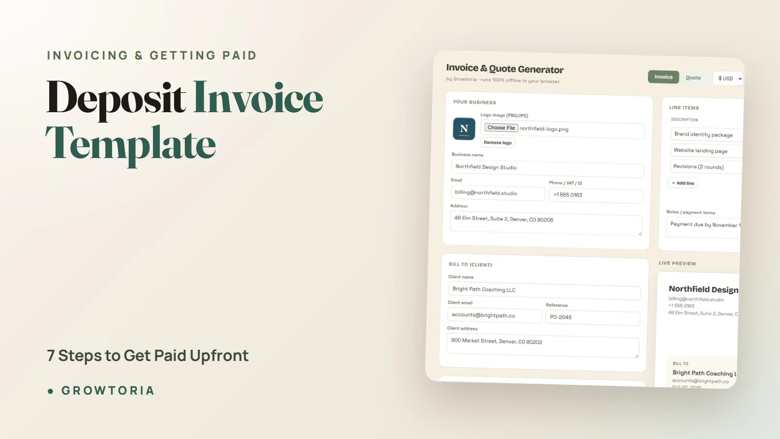 Deposit Invoice Template: 7 Steps to Get Paid Upfront