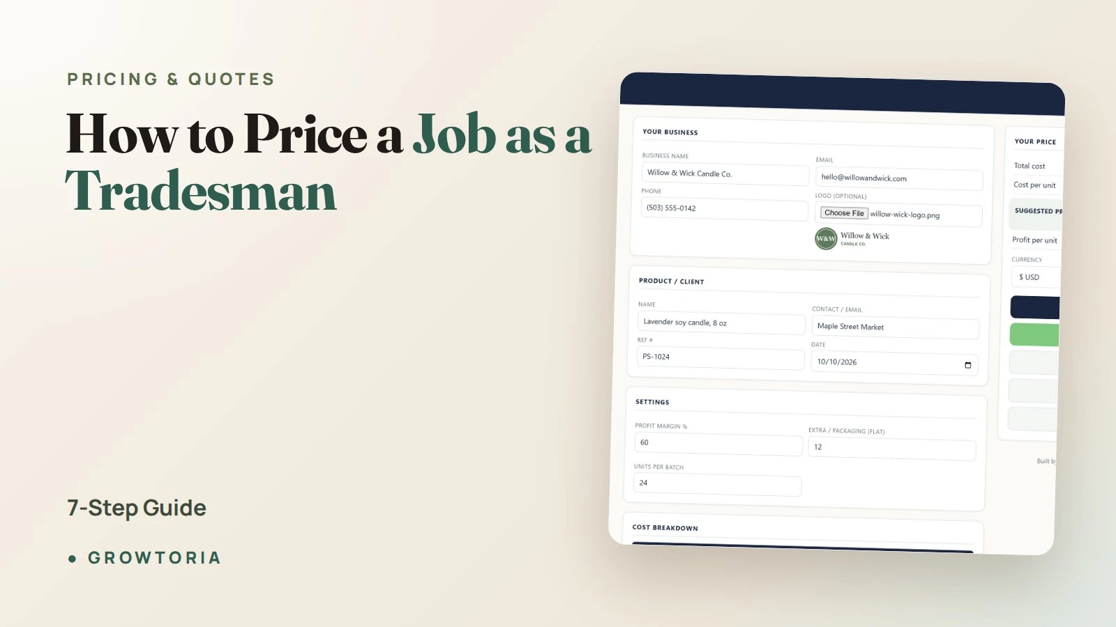 How to Price a Job as a Tradesman: 7-Step Guide