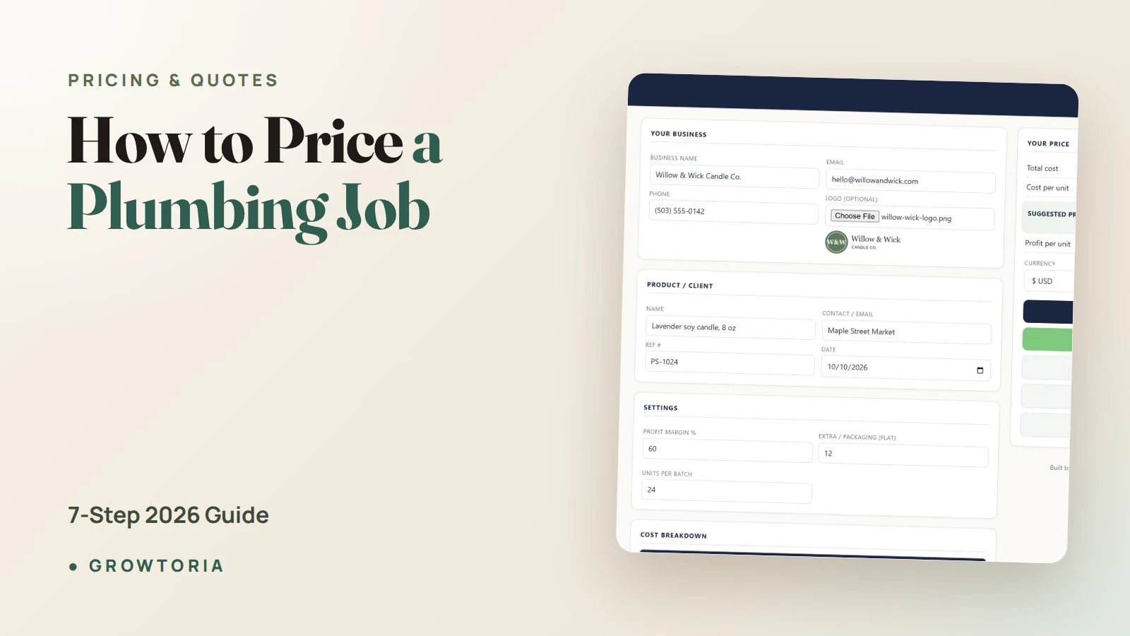 How to Price a Plumbing Job: 7-Step 2026 Guide