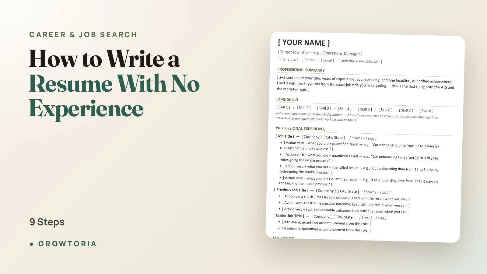 How to Write a Resume With No Experience: 9 Steps
