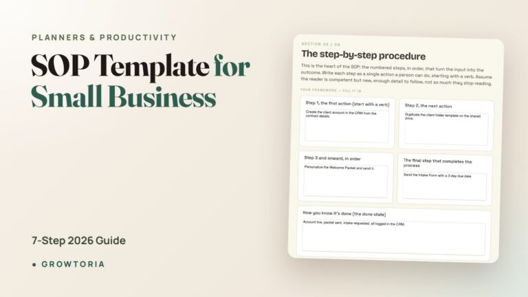 SOP Template for Small Business: 7-Step 2026 Guide