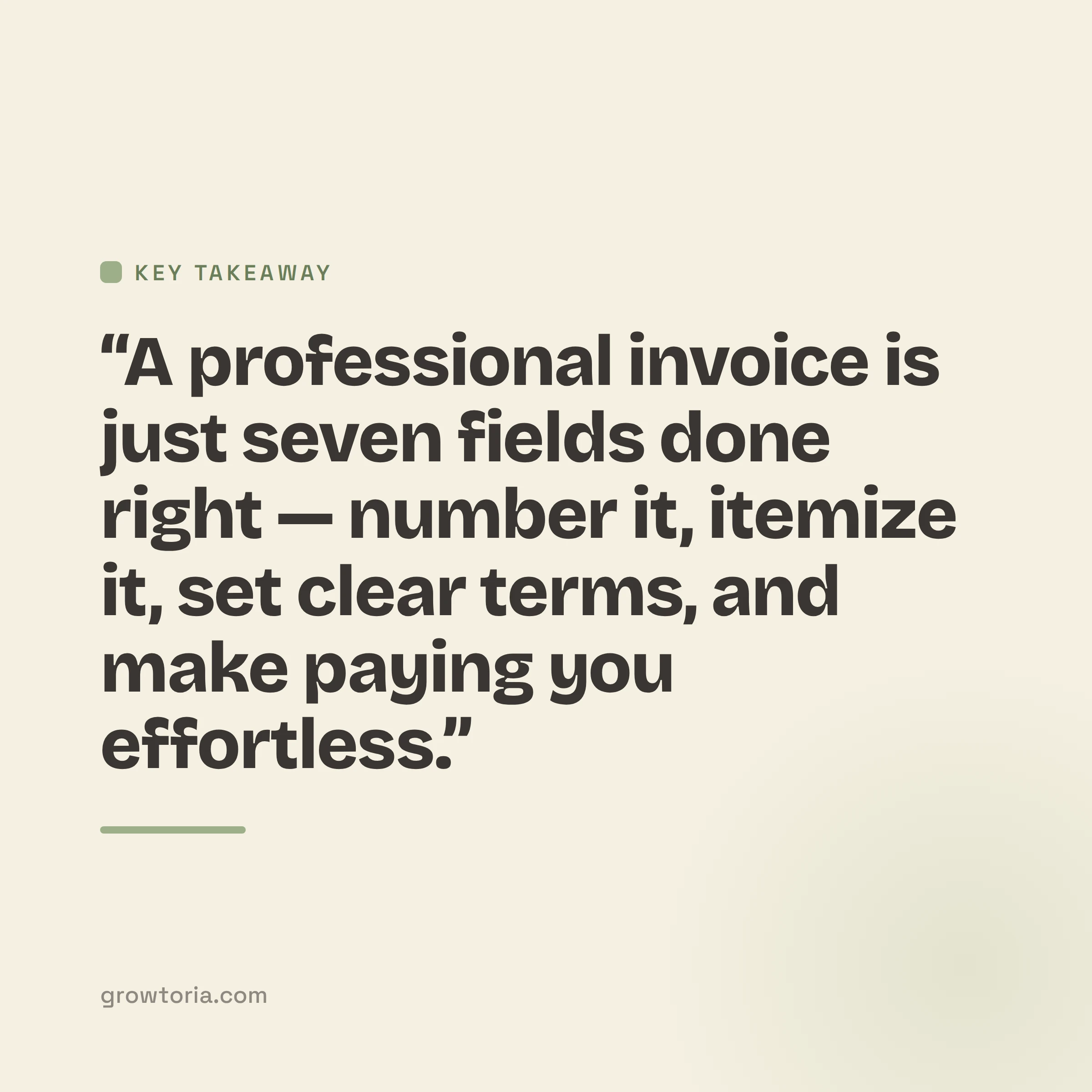 free invoice template for small business - key takeaway