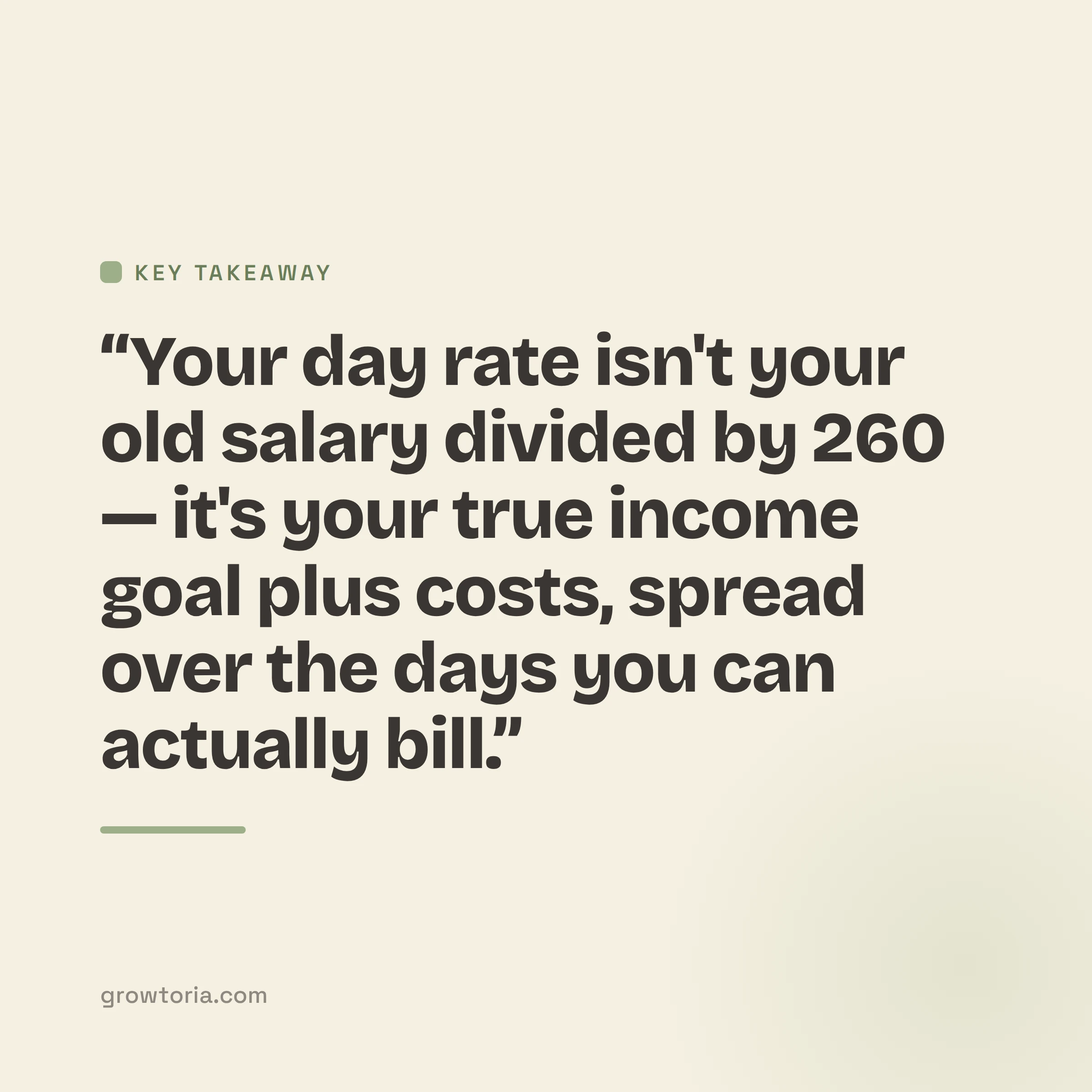 freelance day rate calculator uk - key takeaway