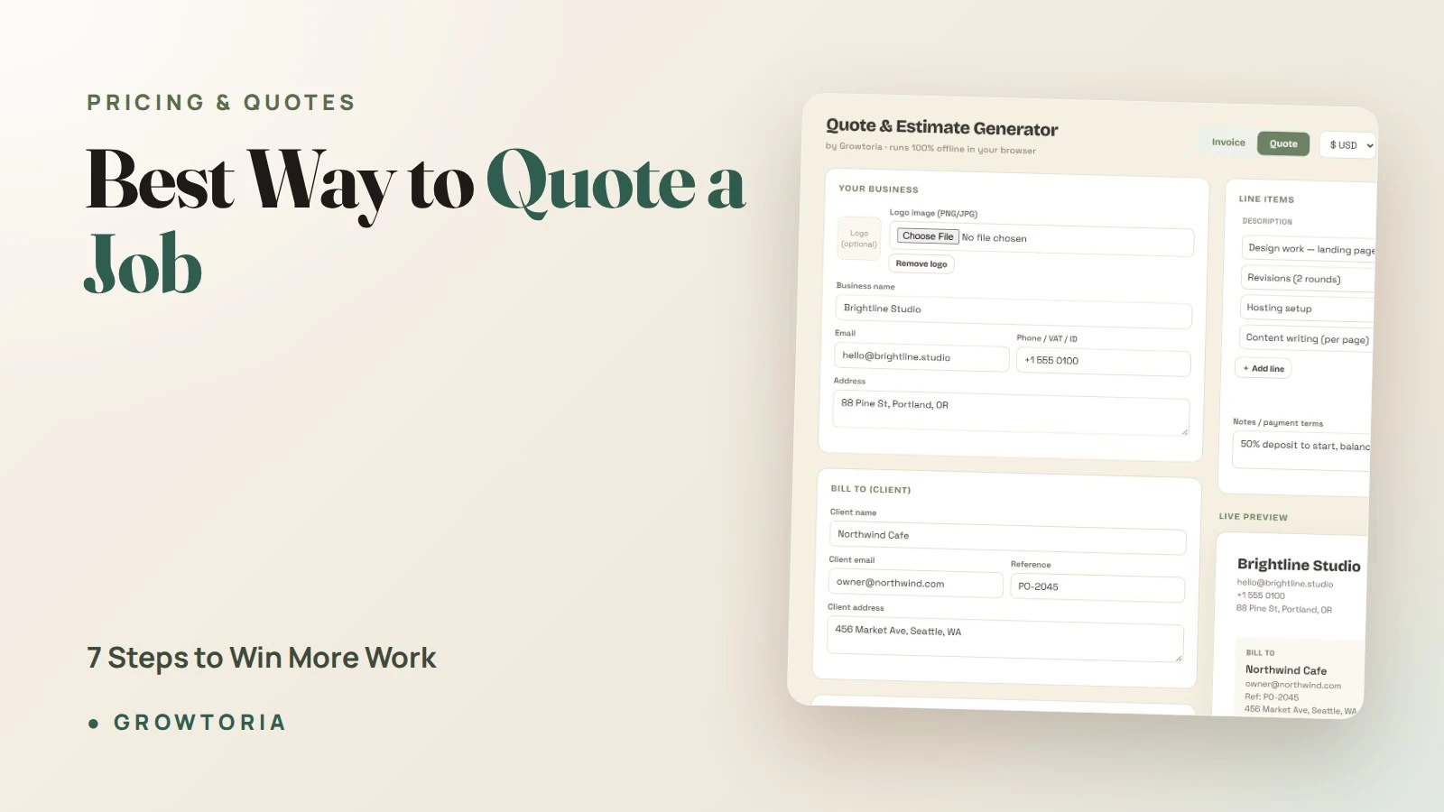 Best Way to Quote a Job: 7 Steps to Win More Work