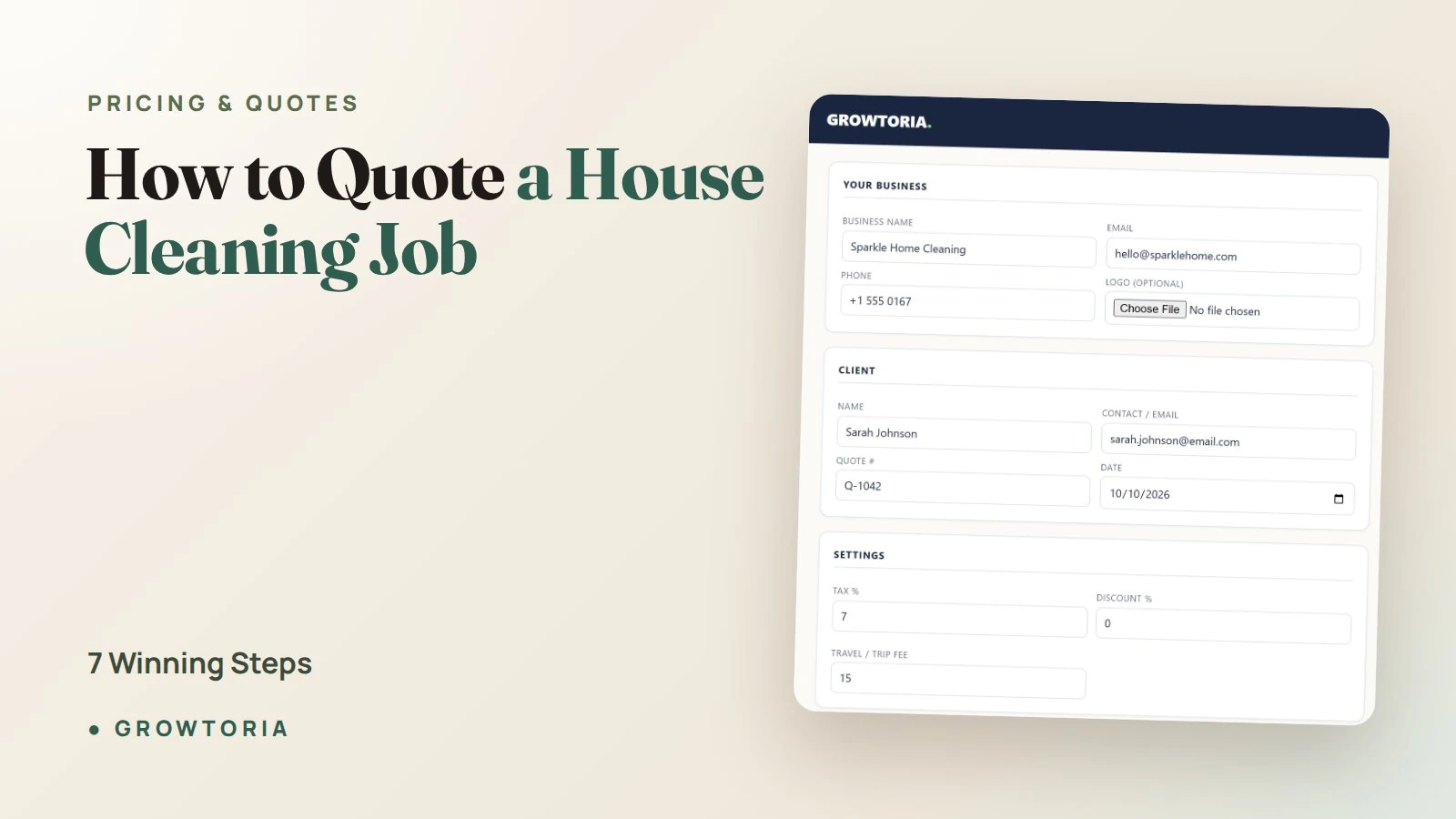How to Quote a House Cleaning Job: 7 Winning Steps