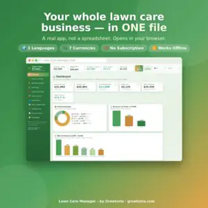 Lawn Care Business Software - Lawn Care Manager App | Job Pricing, Cost & Profit Calculator + Invoices | Offline, No Subscription