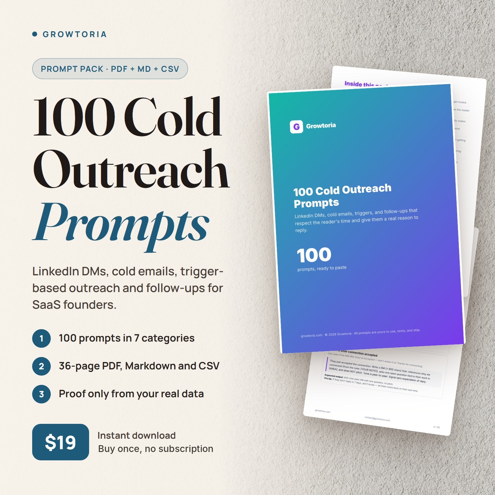 100 Cold Outreach Prompts for SaaS Founders