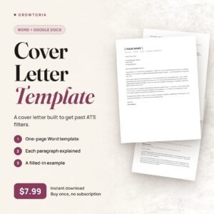 ATS-Friendly Cover Letter Template | Word, Google Docs, Writing Guide