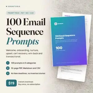 100 Email Sequence Prompts (Welcome to Upsell)