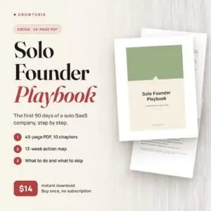 Solo Founder Playbook | 90-Day SaaS Launch Guide (Ebook)